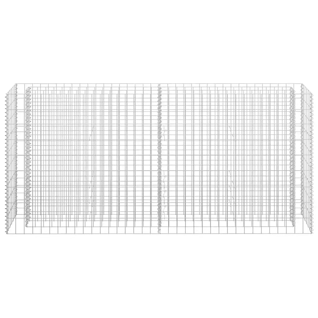 Gabbione Letto Rialzato in Acciaio Zincato 180x30x90 cm cod mxl 40312