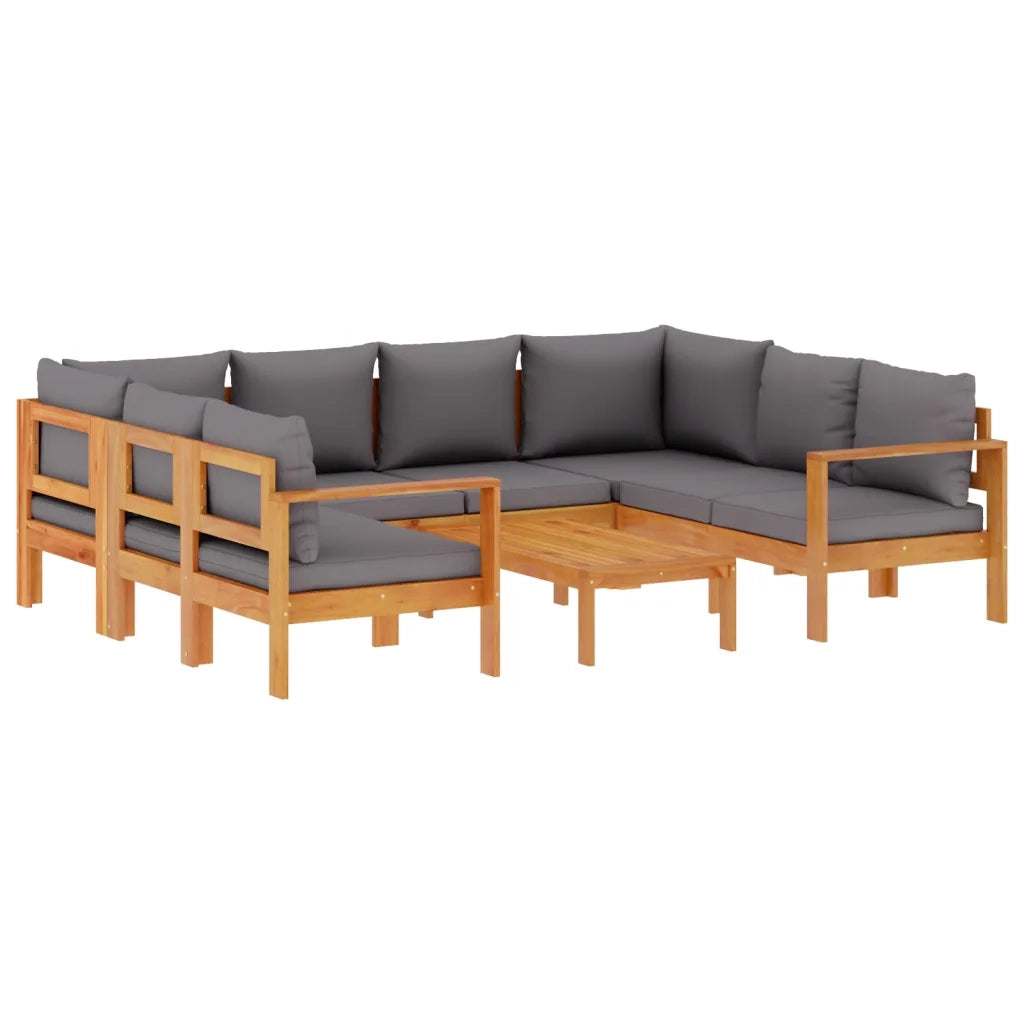 Set Divano da Giardino 6 pz con Cuscini in Massello di Acacia
