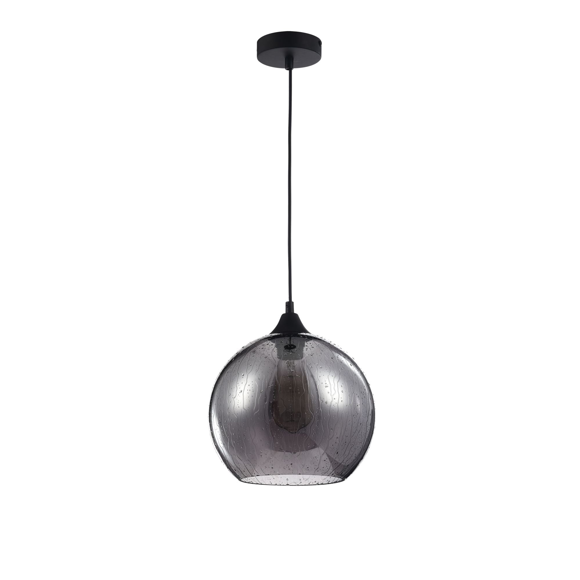 Lampada pendente Pendant in Metallo Bergen Nero