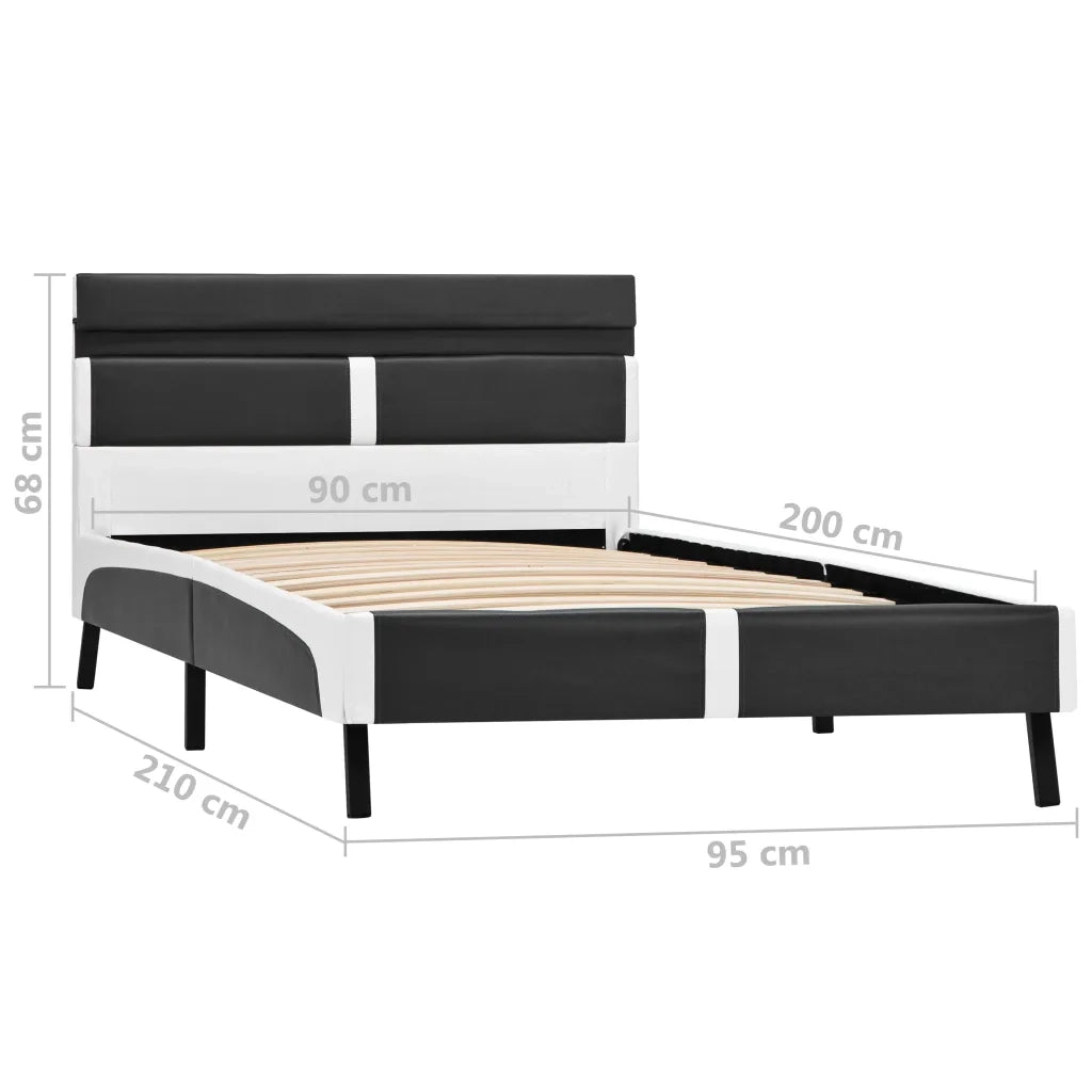 Giroletto con LED senza Materasso Grigio in Similpelle 90x200cm 280307