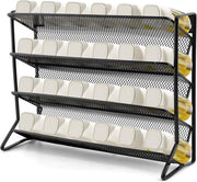 Organizzatore a 4 livelli per spezie per la cucina, contenitore per la dispensa, o per appendere alle porte o alle pareti (nero)