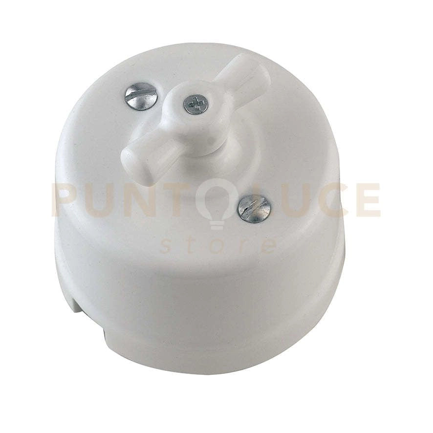 I-CLAY-INTERRUTTORE INTERRUTTORE ROTATIVO CLAY BIANCO 10A AC230V 50Hz 6,5X6CM