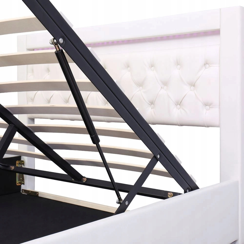 Letto con cassetto 140x200 - Xylo - Luci LED, sollevamento idraulico