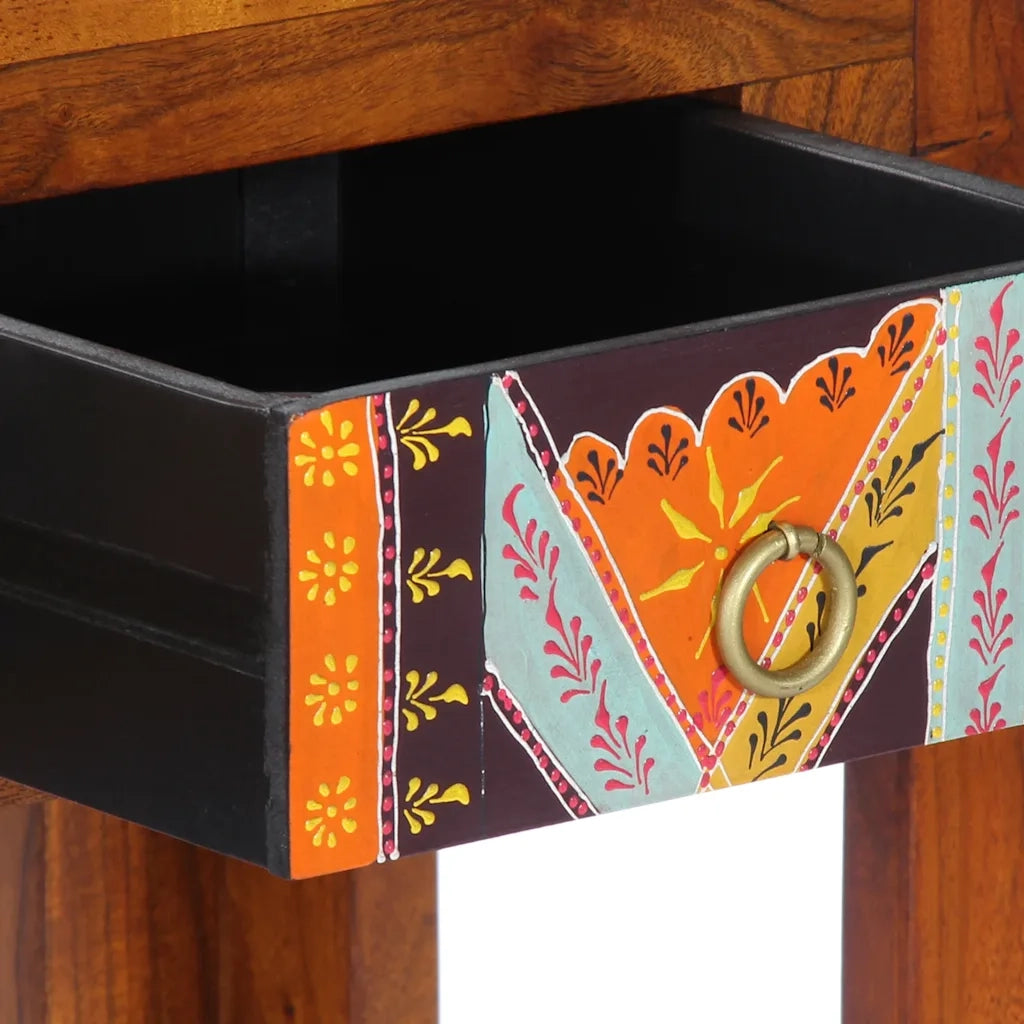 Tavolo Consolle 110x35x75 cm in Legno Massello di Acacia