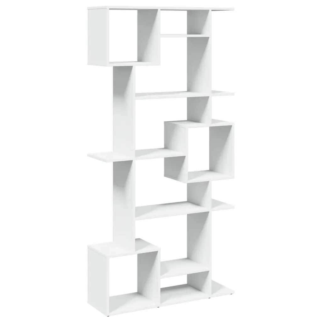 Libreria-Scaffale per Libri-Mobile di Stoccaggio Bianca 92x29x188 cm in Legno Multistrato