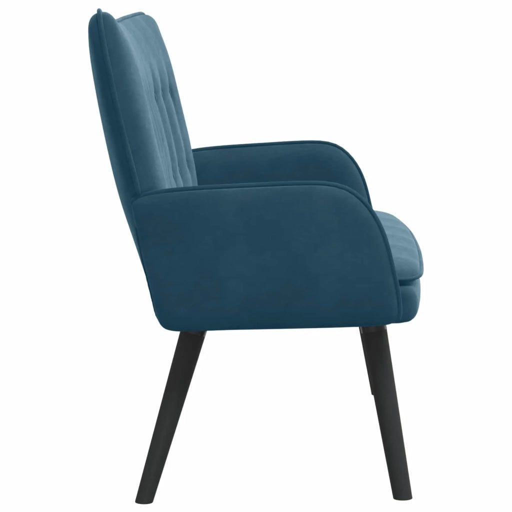 Sofa a Due Posti Blu 115 x 61 x 87 cm Velluto 42028921
