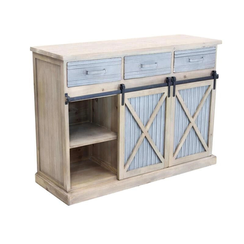 DOLPH MOBILE 3 CASSETTI IN LATTA E ANTE A SCORRIMENTO 113X39,5X81 CM BICOLOR