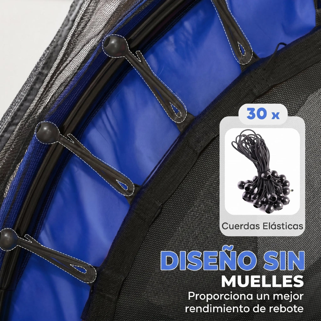 Trampolino per Bambini 163 cm con Rete di Sicurezza ¨C ZephMum ¨C Blu