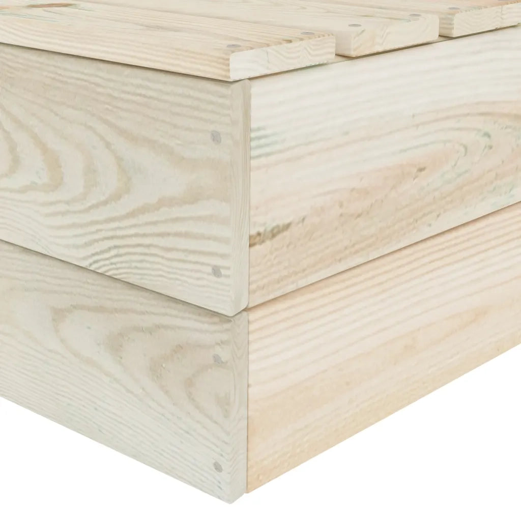 Set Divani da Giardino su Pallet 9 pz in Legno Abete Impregnato 3063731
