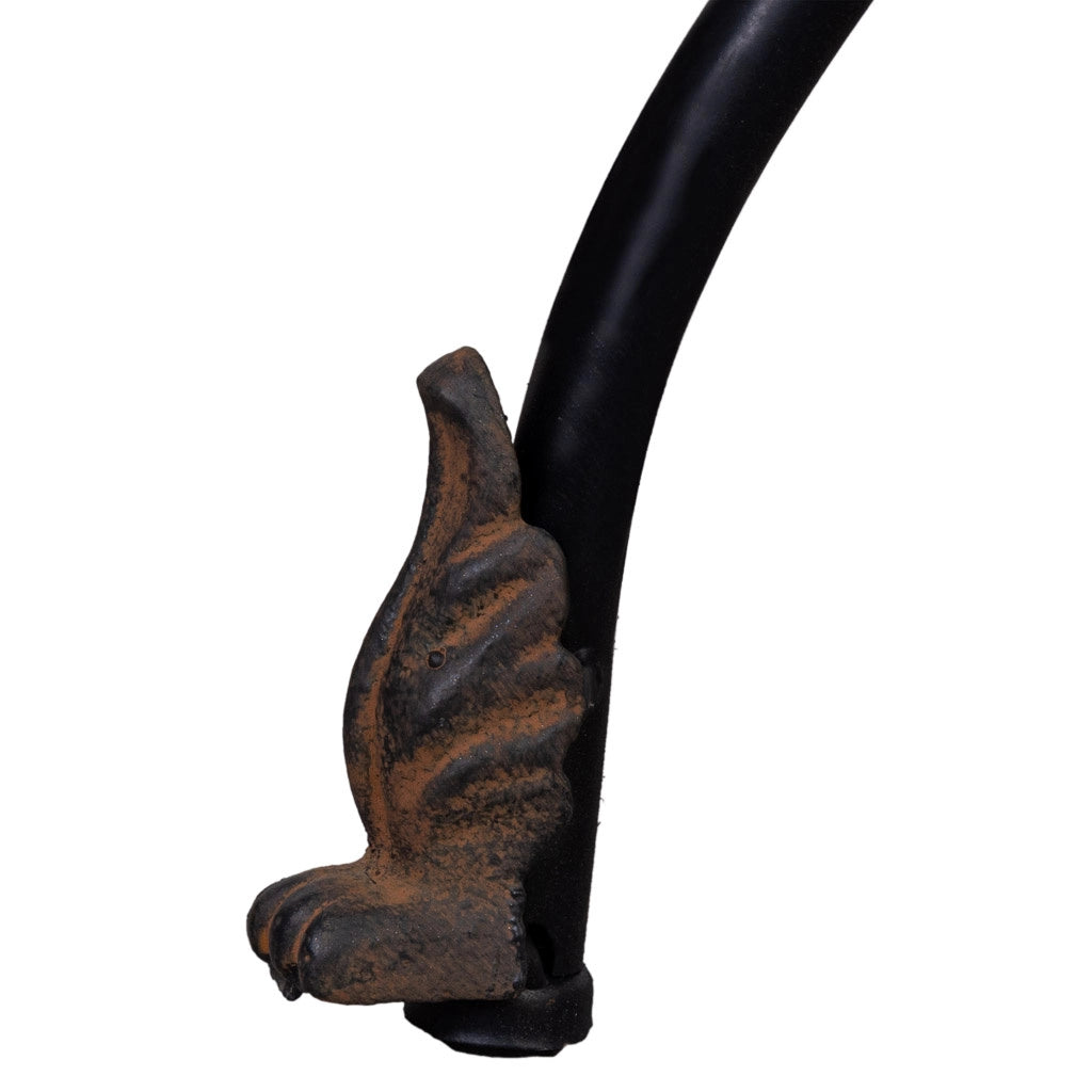 Tavolino in metallo invecchiato nero 60x38x65