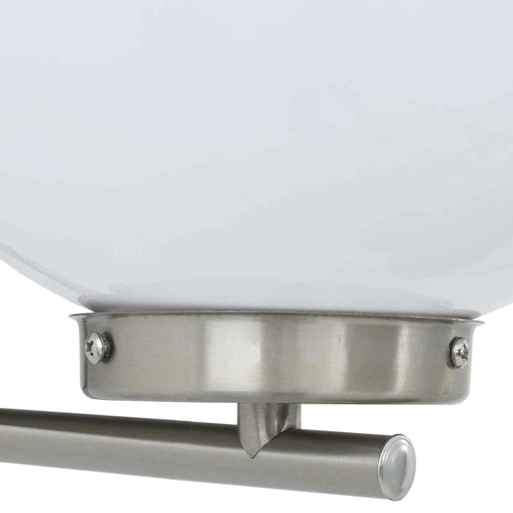 Lampada da parete rotonda resistente per esterni da giardino 29 x 25 x 33 cm acciaio inossidabile argento 02_0056489
