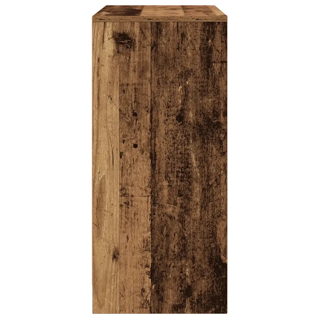 Scarpiera-Scaffale per scarpe Legno Antico 57x34x76 cm in Legno Multistrato