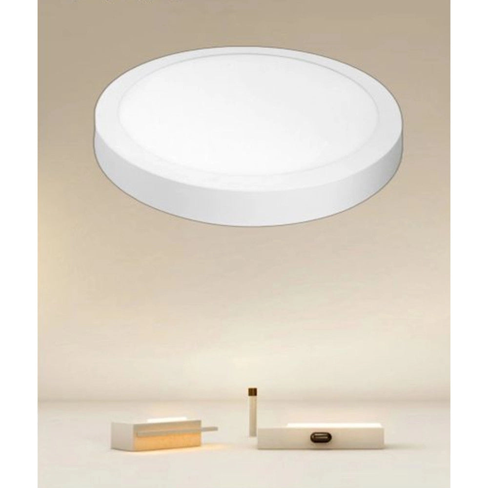 Trade Shop - Plafoniere Led 24w Luce 3000k-6500k Tondo Soffitto Parete Interruttore 2640lm 00151 -