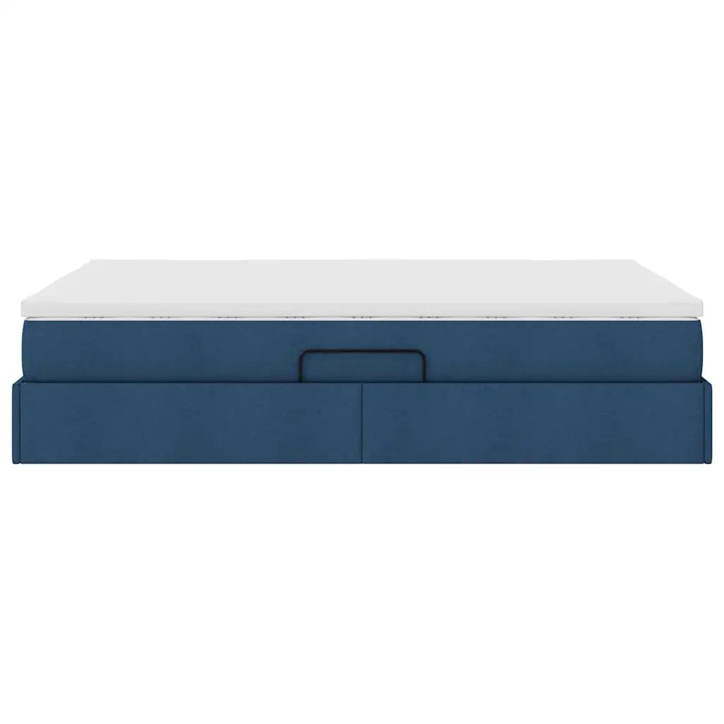 Letto con contenitore e materasso Blu 140 x 200 cm Poliestere 3370235