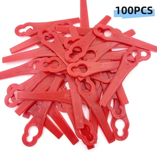 Set di 100 forbici in plastica per tagliare l'erba, forbici per l'erba, palette per la tagliaerba, accessori per tagliare l'erba, forbici in plastica