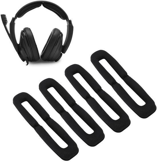Set di 4 Cuscini di Testa - Cuscini di Testa di Ricambio - Schiuma Molle per Headset Gaming - Comodo e Respirante - Adatto per GSP300 GSP305