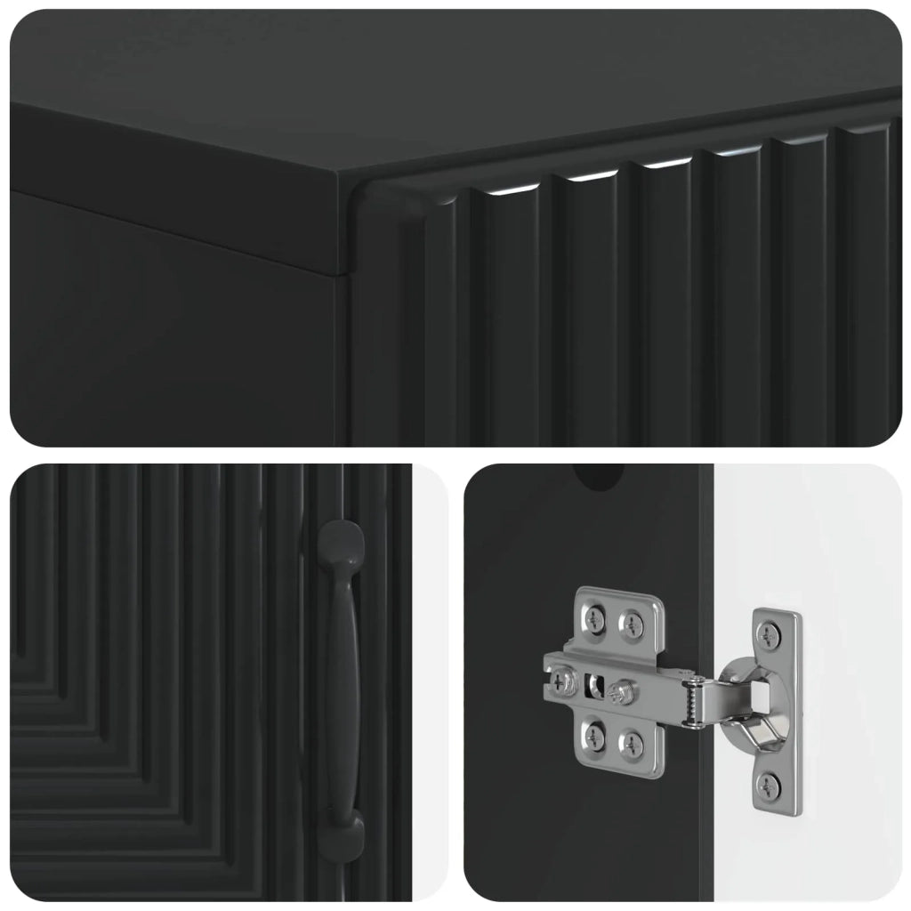 Mobile per scarpe HAARLEM 59,5 x 39,5 x 89,5 cm Nero 896866