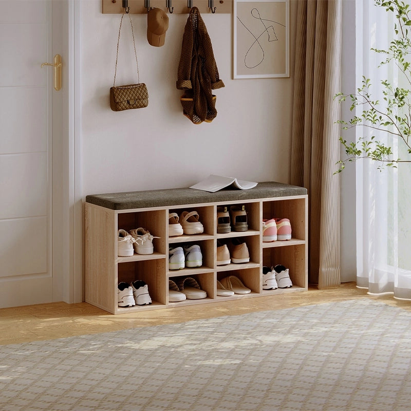 ARMADIETTO PER SCARPE CON SEDUTA PANCA MODERNA ROVERE SONOMA 104 CM