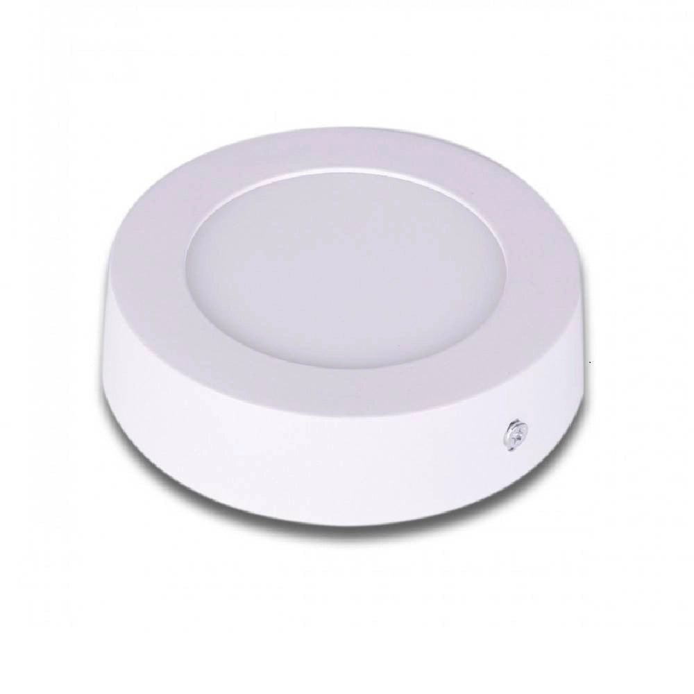 Trade Shop - Pannello Plafoniera Led 6w Tondo Pvc Luce Bianco Caldo Freddo Naturale P120b-t - -bianco Naturale      -