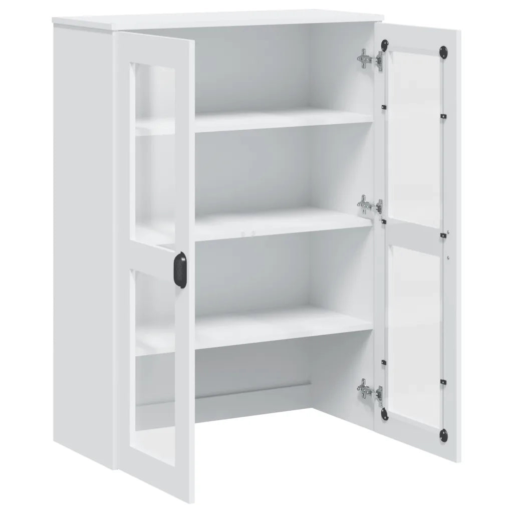 Piano per Credenza | Madia | Buffet da pranzo | Armadio da pranzo VIKEN Bianco in Legno Multistrato