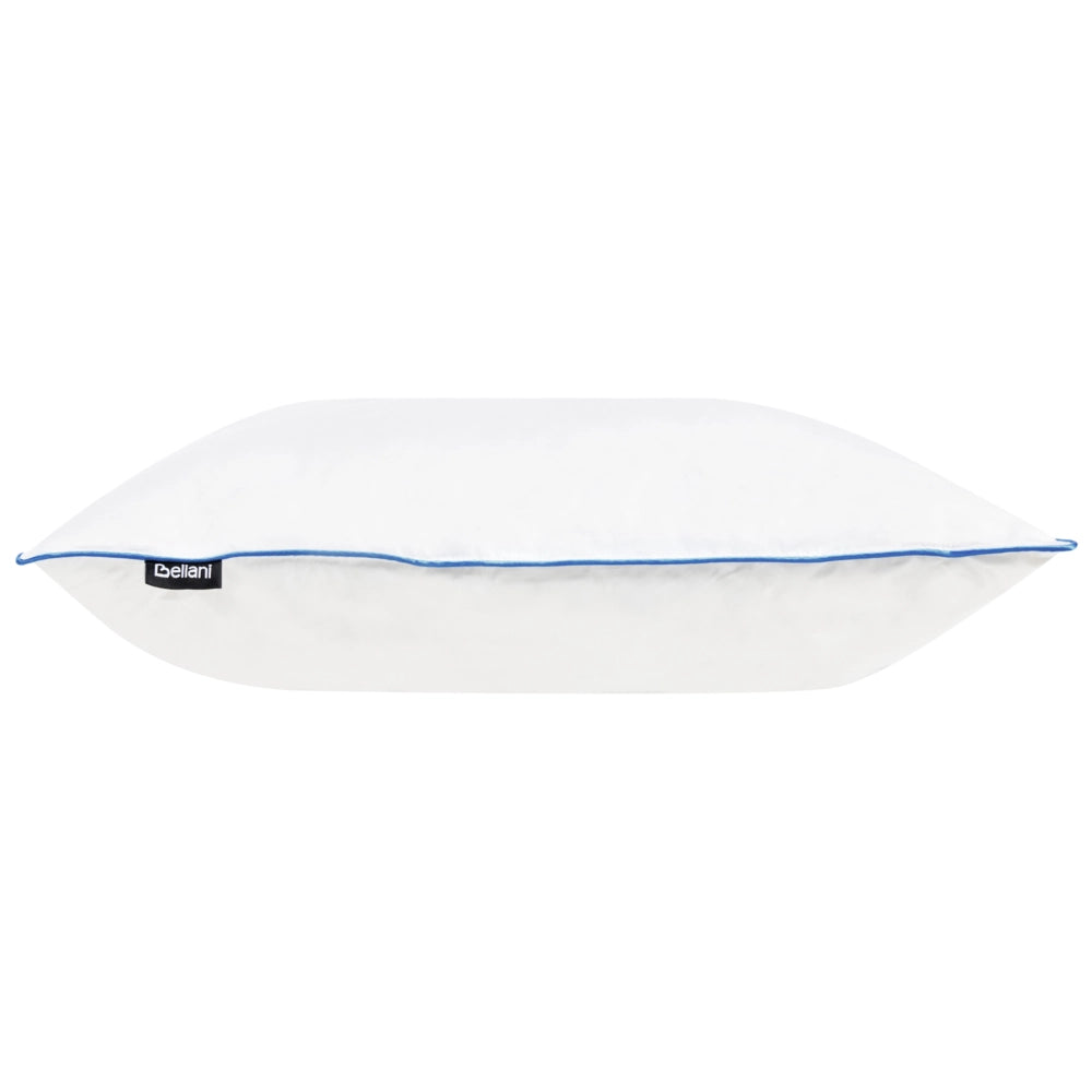 Cuscino alto da letto Rivestimento in cotone premium Imbottitura in piuma e piumino Bianco 80 x 80 cm premium