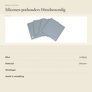 Set di sostegni per piatti in silicone - 4 pezzi - Resistente al calore - Antiscivolo - Utilizzo multifunzionale - Sostegno duraturo e flessibile