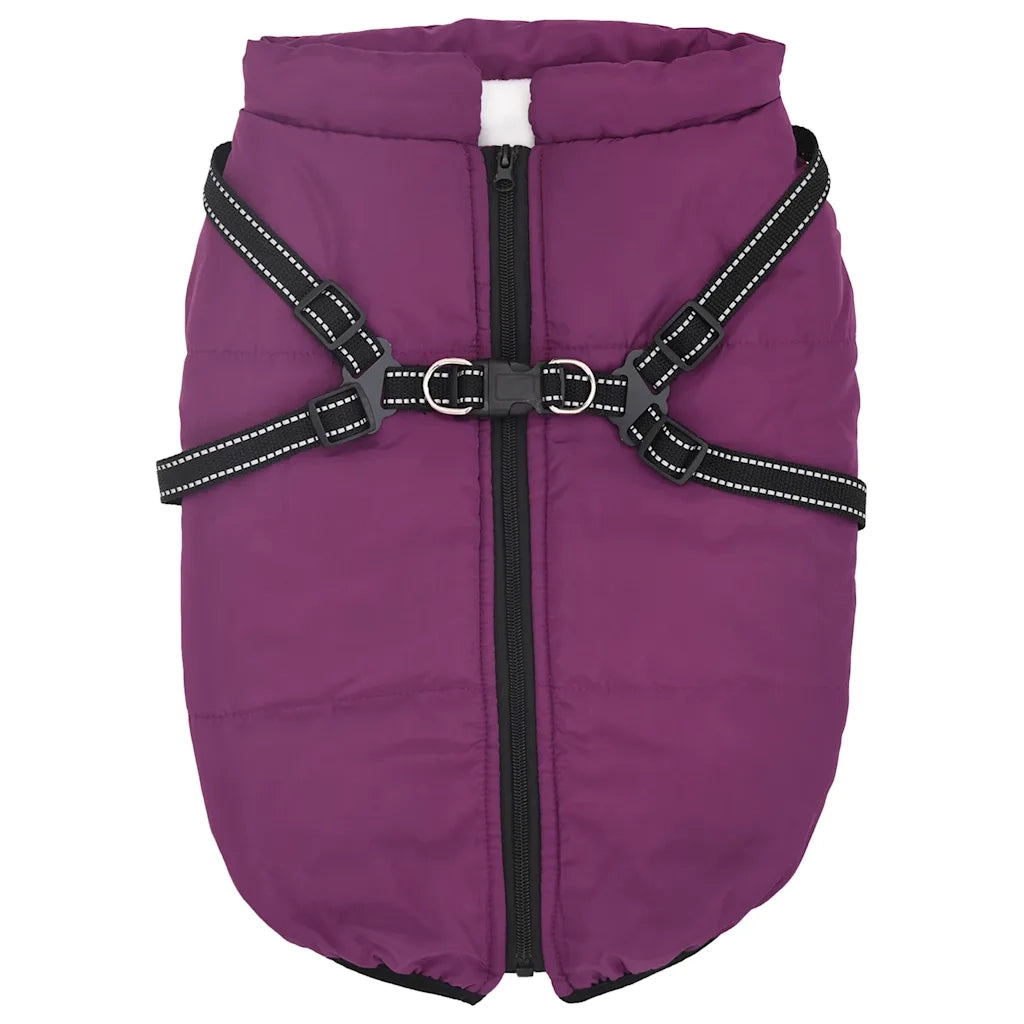 Cappotto Cani Imbracatura Impermeabile Riflettente Viola L68 4019645