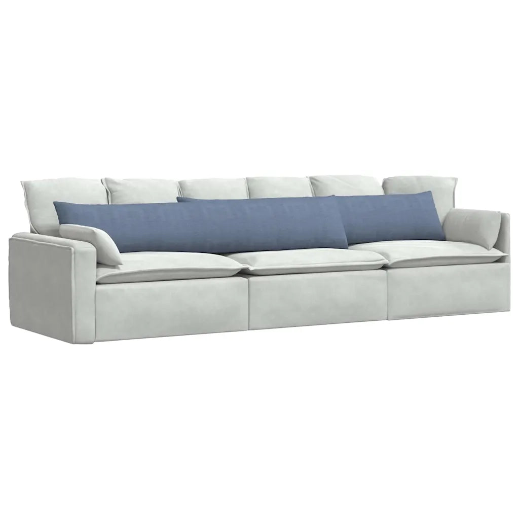 Cuscini da Divano 2 pcs Blu 200 x 40 cm Tessuto in Cords