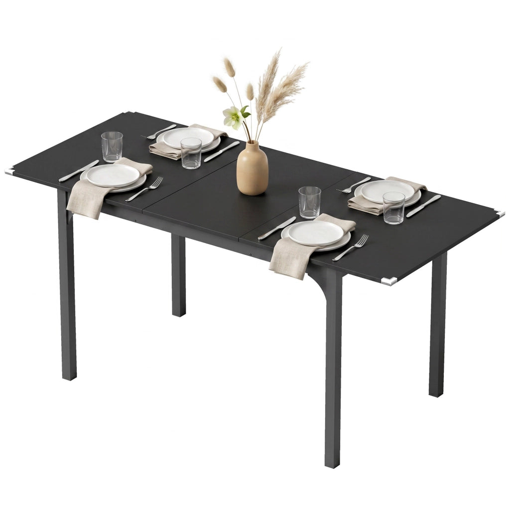 Tavolo da pranzo allungabile 4-6 persone ¨C Xylo ¨C gambe acciaio nero salvaspazio