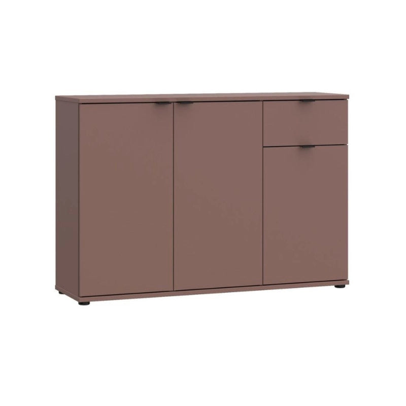Mobile multiuso Segno con tre ante e 1 cassetto L 120 cm colore terracotta