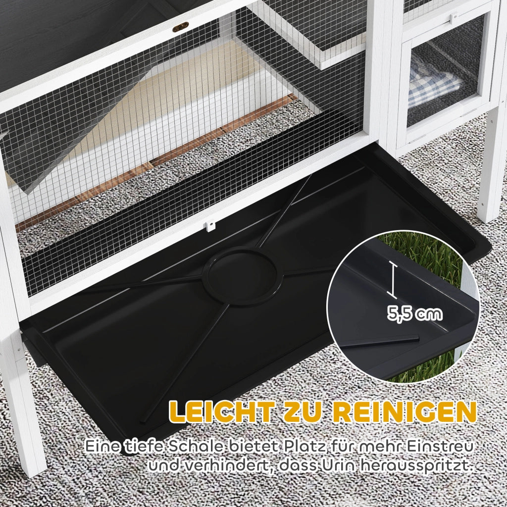 Gabbia per Piccoli Animali ¨C zephmum ¨C Grigio Legno Metallico 80x50x60