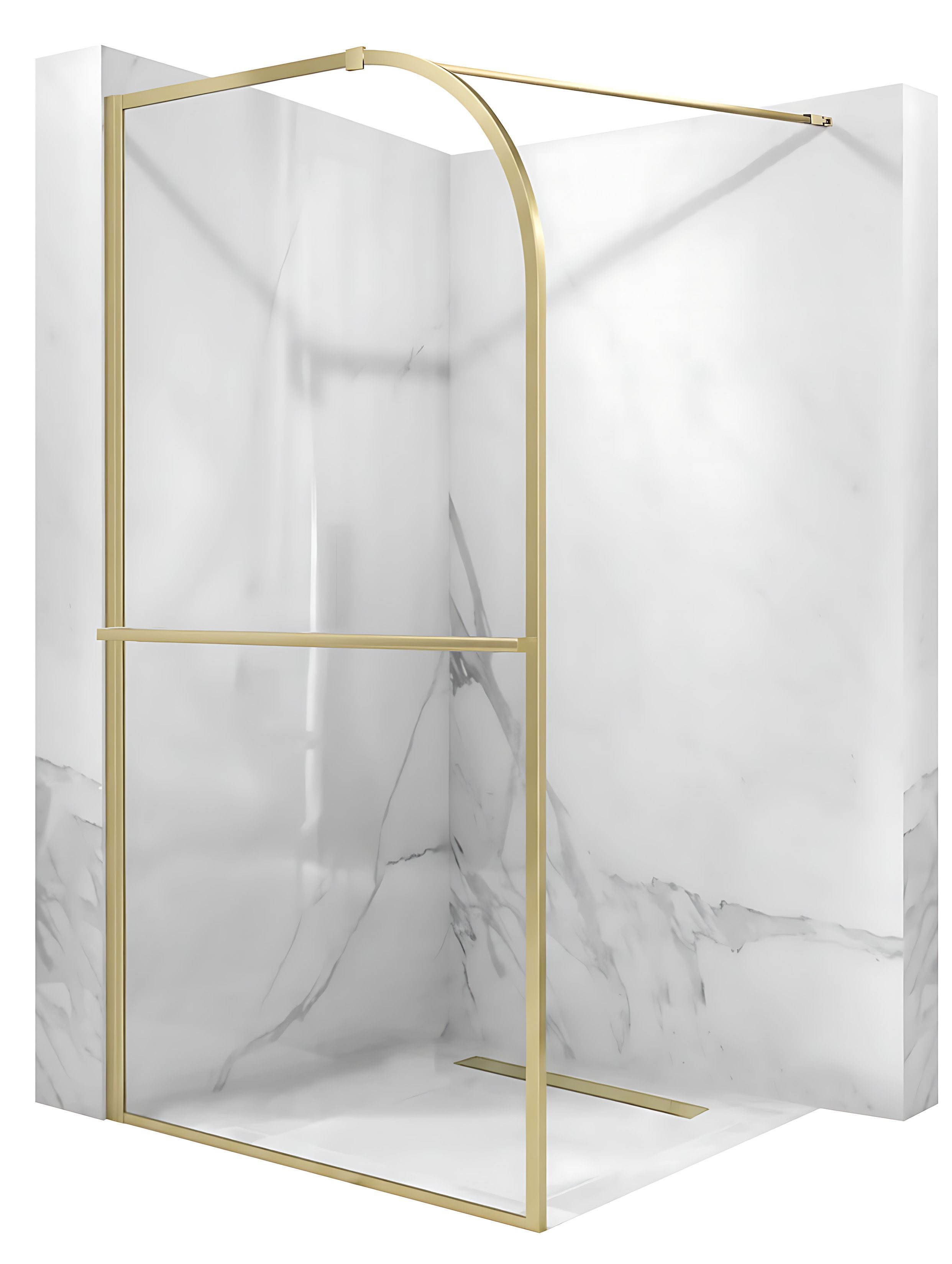 Parete Doccia Rea Sky Brush Gold 120