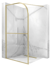 Parete Doccia Rea Sky Brush Gold 120