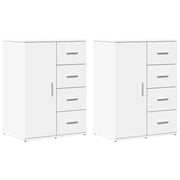 Credenze 2 pz | Madia | Buffet da pranzo | Armadio da pranzo Bianche 59x39x80 cm in Legno Multistrato