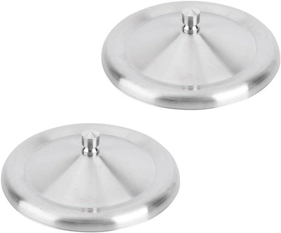 Bekerafdekkingen in acciaio inossidabile (2 pezzi) per tè, caffè e acqua - 12 cm