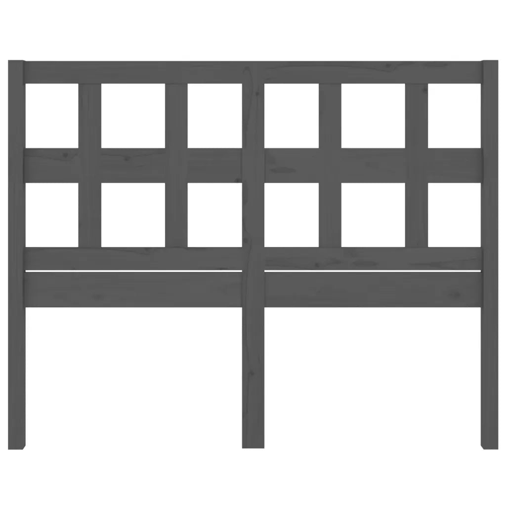 Testiera per Letto Grigia 205,5x4x100 cm Legno Massello di Pino