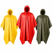 Kit 3 Poncho Impermeabili Unisex Pvc Antipioggia con Cappuccio Riutilizzabili