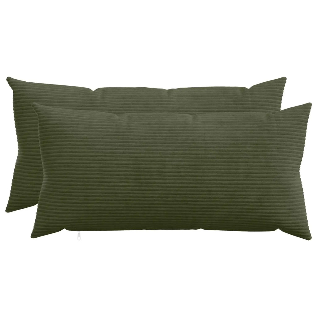 Federa 2 pcs HEERLEN Verde 40 x 80 cm corduroy 909931