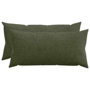 Federa 2 pcs HEERLEN Verde 40 x 80 cm corduroy 909931
