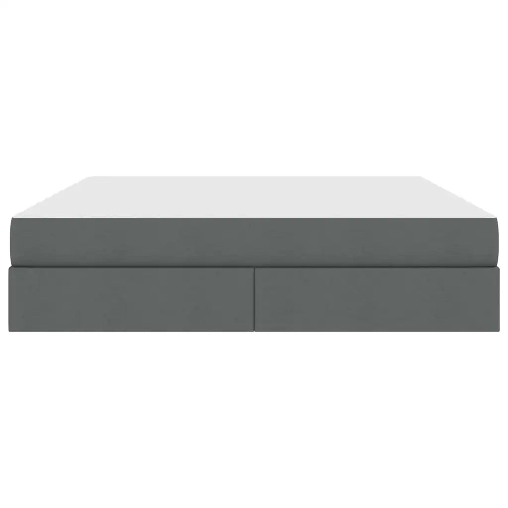 Letto con contenitore e materasso Grigio scuro 180 x 200 cm