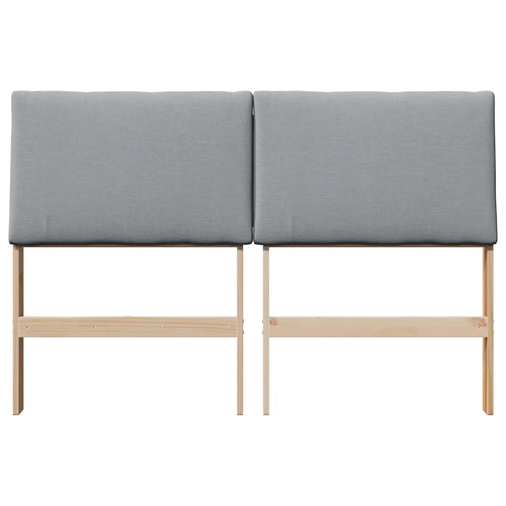 Testiera imbottita Grigio chiaro 150 cm Pino massello