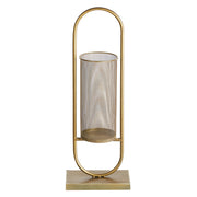 Portacandele moderno in metallo dorato 53 cm ideale per interni ed esterni