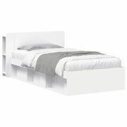 Telaio del letto con storage con testiera Bianco 80 x 200 cm 3433326