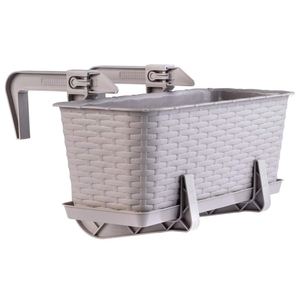 Fioriera da balcone KADAX con supporto, 40 cm + manici