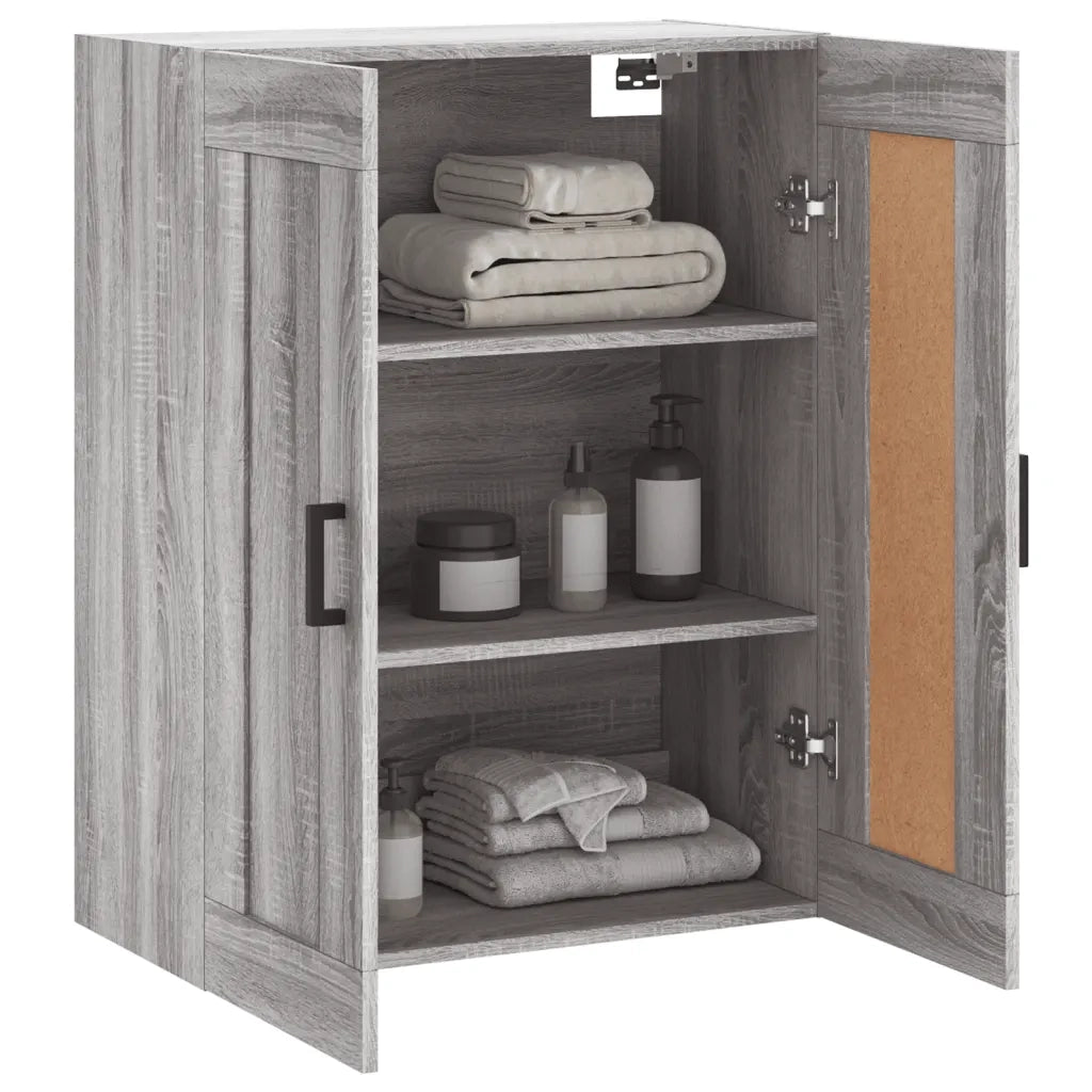 Armadietto a Muro | Mobile a Parete Grigio Sonoma 69,5x34x90 cm Legno Multistrato