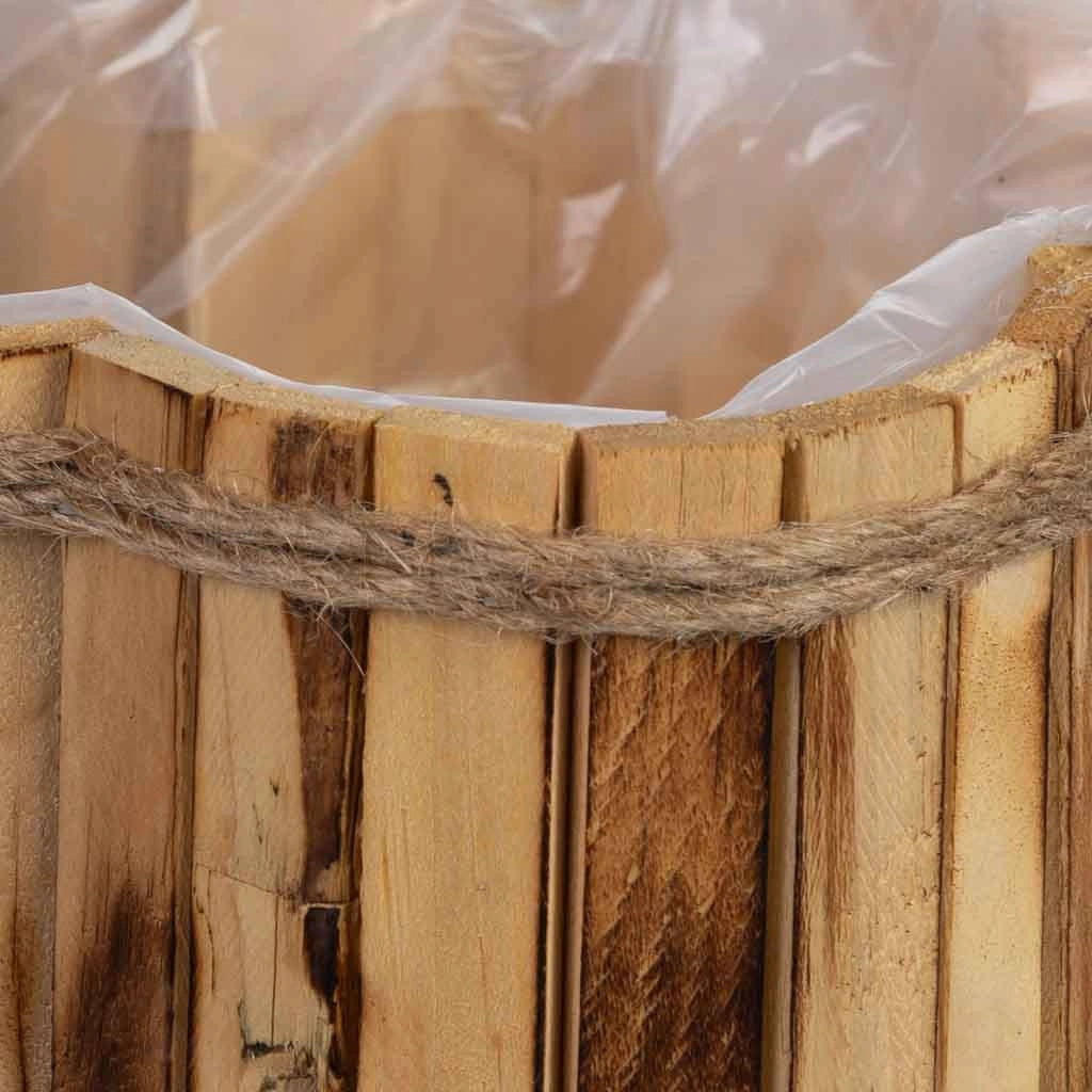 Cesto in legno a forma di fiore 26x26x10h cm
