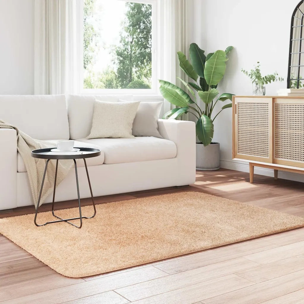 Tappeto Shaggy a Pelo Lungo NAVARRA Beige 120x170 cm poliestere 4102821