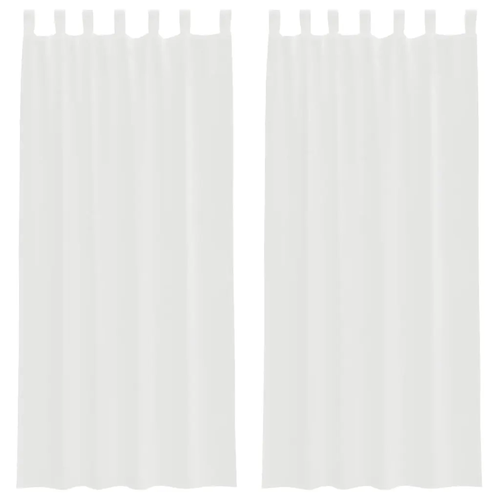 Tende in Voile con Passanti 2 pz Bianco 140x245 cm