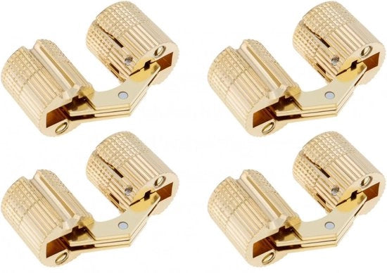 4 pezzi di vasi in ottone nascosti 12mm - 180° sospensioni nascoste per mobili DIY casse da gioielli e artigianato