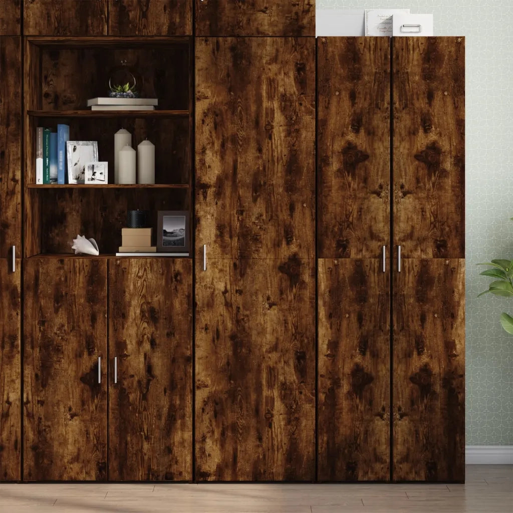 Credenza Rovere Fumo 50x42,5x185 cm in Legno Ingegnerizzato 3281417